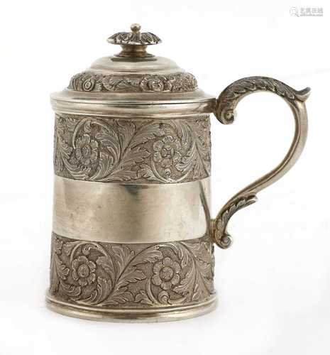 An Indian silver small tankard,