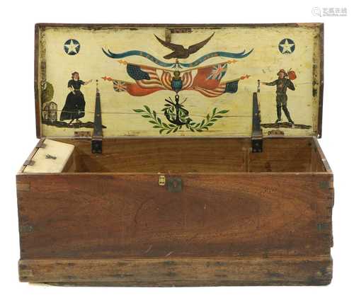 An American camphorwood sailor's cabin trunk