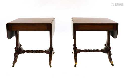 A pair of Regency mahogany tables,