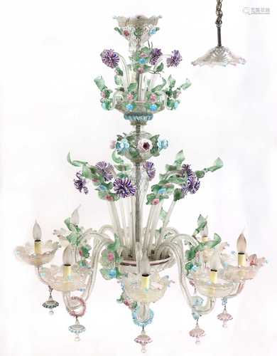 An impressive Murano chandelier,