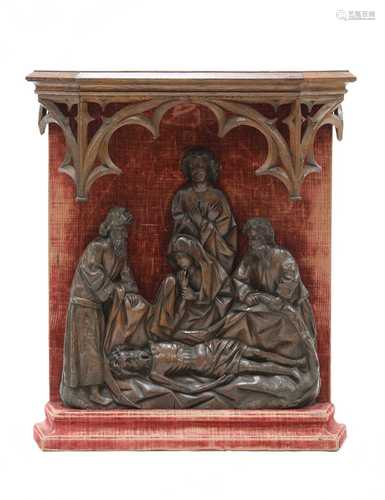 A Flemish carved walnut relief,