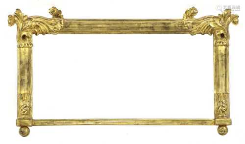 A carved giltwood frame,