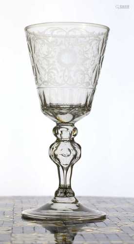 A Bohemian drinking glass,