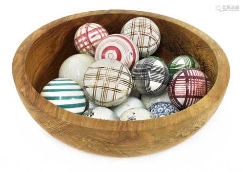 A collection of Scottish carpet bowls,