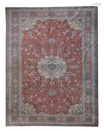 A large Persian Tabriz carpet,