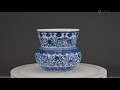 CHINESE BLUE AND WHITE PORCELAIN SPITTOON ‘ZHADOU’, TONGZHI ...