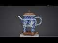CHINESE BLUE AND WHITE PORCELAIN ‘BAJIXIANG’ EWER, MARK AND ...