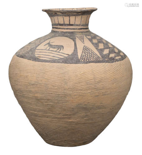 LARGE CHINESE NEOLITHIC POTTERY JAR – CAIYUAN CULTURE