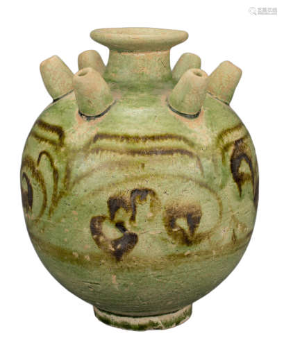 RARE CHINESE GREEN-GLAZED JAR, LIAO DYNASTY