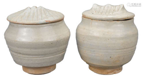 TWO SMALL CHINESE SONG / YUAN DYNASTY QINGBAI GLAZED PORCELA...