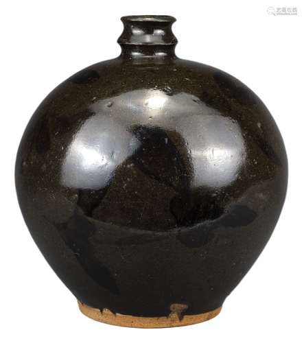 CHINESE CIZHOU BLACK-GLAZED WINE JAR, JIN DYNASTY