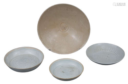 FOUR SONG AND YUAN DYNASTY BOWL AND DISHES