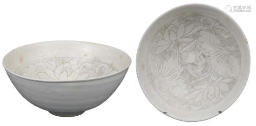 CHINESE CARVED CIZHOU BOWL, SONG DYNASTY