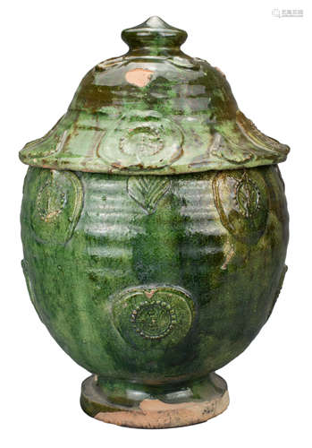 LARGE CHINESE SONG / YUAN DYNASTY GLAZED BUDDHIST JAR