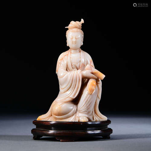 A Shoushan Stone Statue of Court Lady