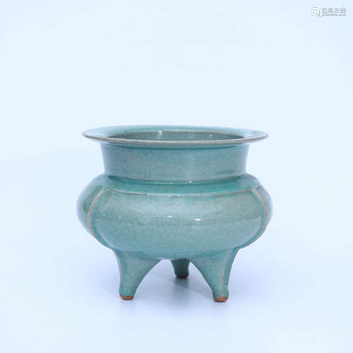 A Longquan Kiln Tripod Incense Burner