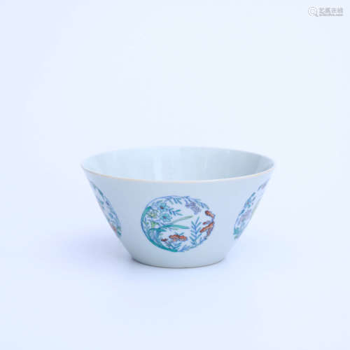 A Doucai Floral Porcelain Bowl