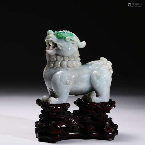 A Beast-shaped Jade Incense Burner