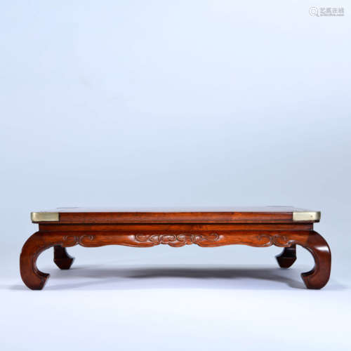 A Yellow Pear Wood Bronze-edged Square Table