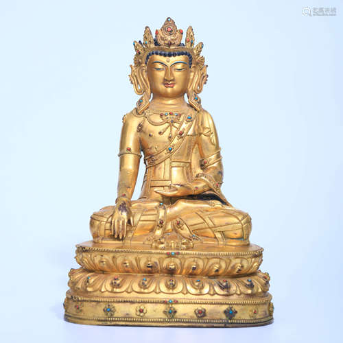 A Gilt-bronze Statue of Tathagata