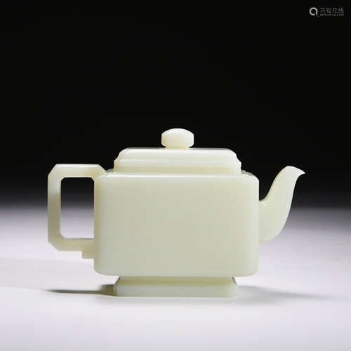 A White Jade Square Tea Pot