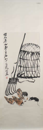 A Qi baishi's mouse painting