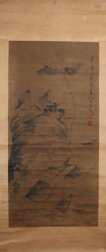 A Zhu da's fish painting