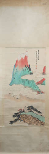 A Zhang daqian's landscape painting