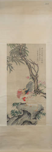 A Xu wei's chickens painting