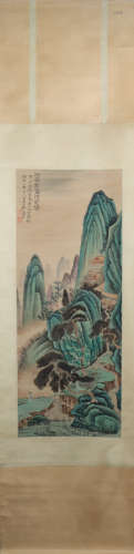 A Zhang daqian's landscape painting