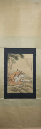 A Cheng zhang's tiger painting