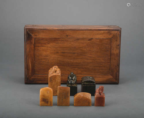 A set of Shou shan stone seal