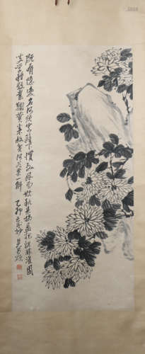 A Wu changshuo's flowers painting