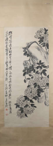 A Wu changshuo's flowers painting