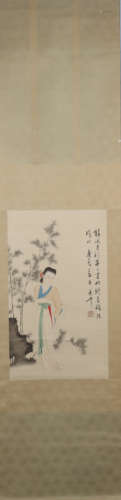 A Zhang daqian's figure painting