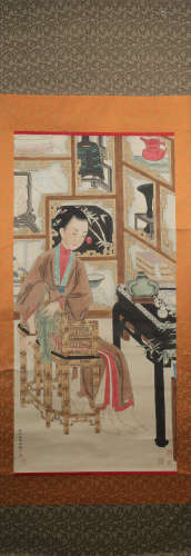 A Leng mei's figure painting
