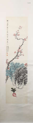 A Wu daiqiu's flowers painting