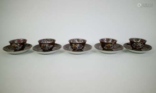 5 Qianlong cup and saucers