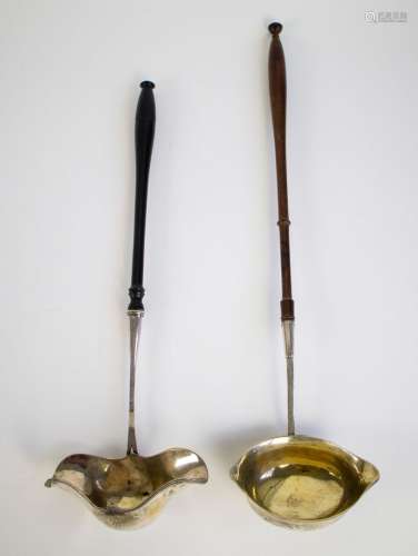 2 punch spoons Dutch period ca 1815