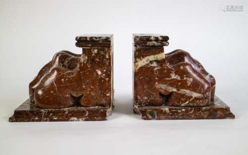 2 marble book stands
