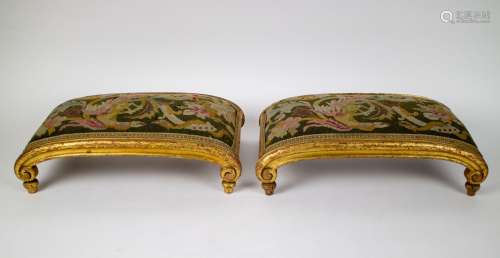 Pair of 19th century footstools