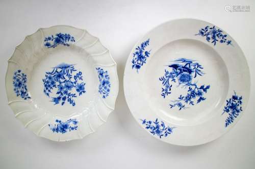 2 Tournai porcelain plates