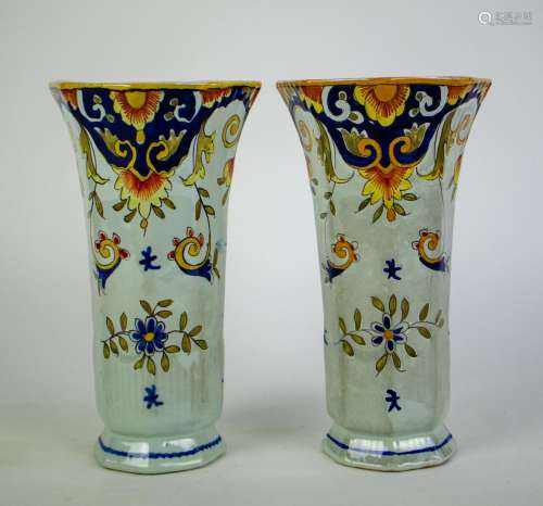 Desvres ceramic vases