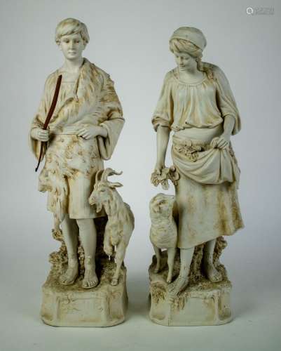 Biscuit statues from Royal Duc manufactory