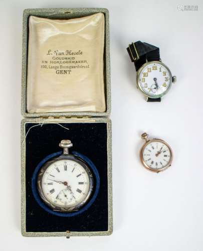 Lot with 3 silver pocket watches