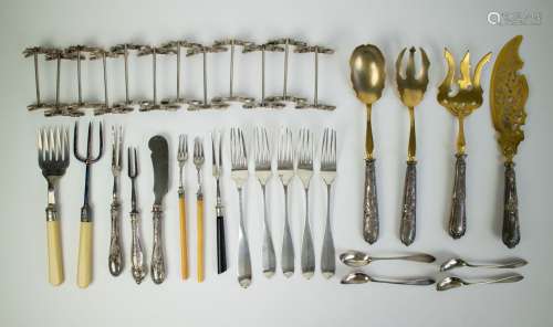 Silver knife layers and silver cutlery