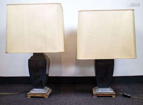 2 Chinese style vintage lampadaires