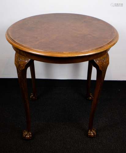 English round table with claw feet