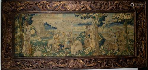 16th century tapestry with 18th century frame