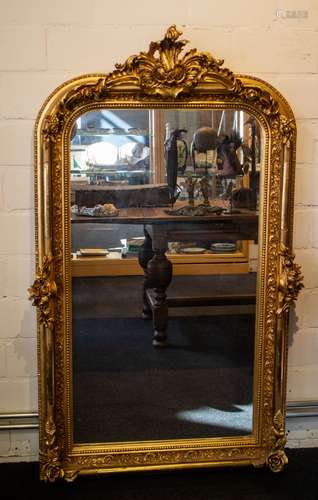 Large gold-plated hall mirror